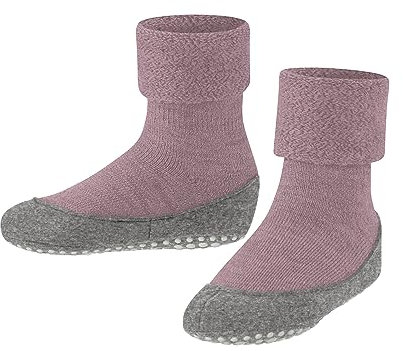 FALKE Unisex Kinder Stoppersocken Cosyshoe Minis K HP Wolle rutschhemmende Noppen 1 Paar, Rot (Brick 8770), 27-28