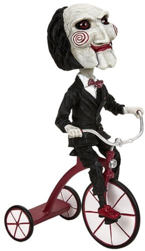 Saw Puppet Extreme Headknocker Wackelfigur Billy schwarz/weiß/rot, aus Kunstharz, Hersteller: NECA.