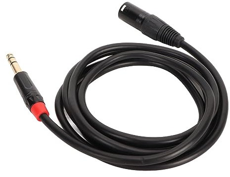 Sound Cable, 2M XLR Male to TRS Cable 1/4in Balanced 6.35mmfor Electric Guitar Tuner Microphone, for Amplifier Microphone Mixer