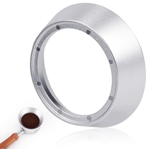 54 mm Embudo Dosificador de Espresso, Resistente Anillo Dosificador con Magnético Aluminio Anillo Dosificador de Café Compatible con Todos los Portafiltros Espresso de 54 mm