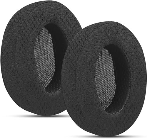Cuscinetti auricolari di ricambio aggiornati per Cloud/Alpha, Turtle Beach Stealth 400/600, Audio Technica M50X/M40X e altro, cuscinetti auricolari con tessuto a rete traspirante, spessore aggiunto,