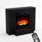 KAMINLICHT Elektrokamin mit Heizung und Kaminfeuer (Standkamin NEO 5) - elektrischer Kamin mit LED-Licht, Heizlüfter, Holz-Deko & Fernbedienung, max. 1500 W - 90x75x41 cm, Schwarz