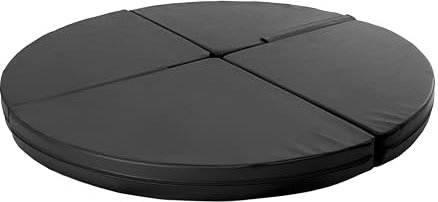 Tapis de pole dance pliable rond de 10 cm à 120 cm de diamètre - Tapis de sol antidérapant avec ouverture pour barre de pole dance - Tapis de protection carré - Accessoire de gymnastique et de fitness