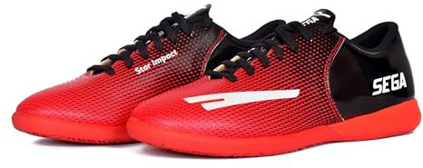 Sega Aston Astro Turf Boots Artificial Grass Football Trainers Unisex (Red, UK Footwear Size System, Adult, Men, Numeric, Medium, 4)