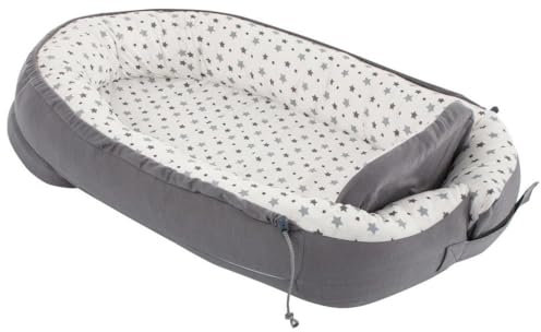 Generisch Babynest weiß grau Sterne Baby Kokon Cocoon Nestchen Neugeborenes