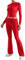 DOULAFASS Lounge Set Damen Langarm Crop Top und Umklappbare Yoga-Schlaghose Zweiteiler Freizeitanzug Fitness Outfit