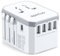 EPICKA Reiseadapter Weltweit, Reisestecker Adapter Weltweit 28W, Internationaler Steckdosenadapter mit 4 USB-A,1 USB-C, Universal Travel Adapter für USA UK EU Japan Thailand Australien TA-105 Weiß