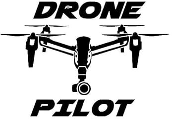 JIFENLI Autoaufkleber 14,5 cm * 10 CM DROHNE PILOT UAV Auto Aufkleber Vinyl Aufkleber Schwarz/Silber