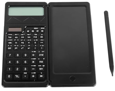 Wissenschaftlicher Taschenrechner, Wissenschaftlicher Bruch-Handschriftrechner, Multifunktionaler Faltbarer Taschenrechner mit Notizblock, Solarbatteriebetrieb für die Schule
