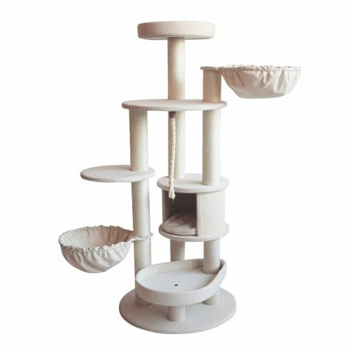 Nobby Kratzbaum FIDA small Cream-leinenoptik 58 x 58 x 141 cm