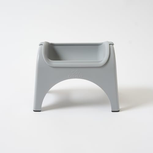 The Premium Dog Feeding Station Perfect for Small to Medium Sized Pets Raised Dog Bowl with a Beautiful, Non-Slip Design –Elevated bowl Improves Digestion, User friendly (Steel Grey)