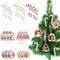 TYXHXTF 24PCS Anhänger Weihnachten, Holz Weihnachtsdeko Anhänger, Weihnachten Deko, Schneeflocke Schneemann Elk Weihnachtsmann Weihnachtsschmuck Deko für Drinnen & Draußen