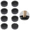 8PCS Round Furniture Coasters, Ø2.4 in Non Slip Furniture Pads for Hardwoods Floors, Sofa Feet Pads,Thick Silicone Furniture Coaster, Anti-Vibration Pads Cushion(Black)