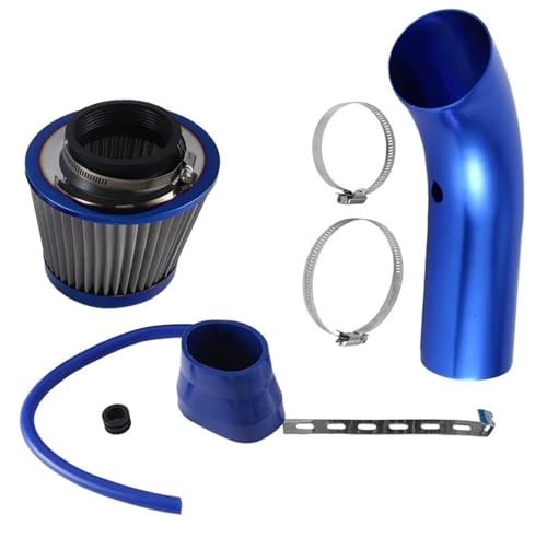 ZSGHJA Entrada Aire Coche Kit Universal Manguito Admisión Tubo Turbo para Filtro Aire Alto Flujo 76 Mm Color Azul Manguera Admisión