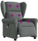 vidaXL Massagesessel Elektrisch Dunkelgrau Stoff, Massagestuhl, Sessel, Relaxsessel, Massagesessel, Sessel mit Massagefunktion