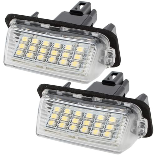 M MODECAR - Kompatibel mit Toyota Avensis Camry Corolla Prius Verso Yaris LED Kennzeichenbeleuchtung Lampen 2 Stück Set für 81270-0D120, 812700D120,