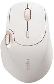 Rapoo MT560 Wireless Mouse Wireless Mouse 4000 DPI Sensor Environmentally Friendly Rechargeable Battery Ergonomic PC & Mac - Beige Brown