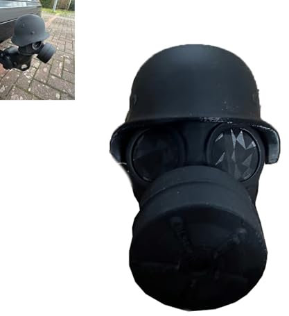 Homaskylynn Deckkappe Für Die Anhängerkupplung, Kunststoff Abdeckung Anhängerkupplung, Schutz Kappe Anhängerkupplung, Mütze Mit Helm Und Maske Mit Wunschaugenfarbe(Schwarz)