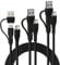 TECHGEAR 2in1 100W USB A/C to USB C [3 Pack] Soft Silicone Charger Cable Fast Charging 5A Tangle Free Cable Compatible with MacBook Pro/Air, iPad Air/Pro 2024, iPhone 16, S25, PS5, Switch (0.3M/1M/2M)