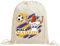 xulisimo Mochila saco personalizada para equipos de fútbol en algodón orgánico, con nombre, dorsal, género y pelo, ligera y resistente hasta 9 kg, ideal para niños y adultos (Madrid, Chico)
