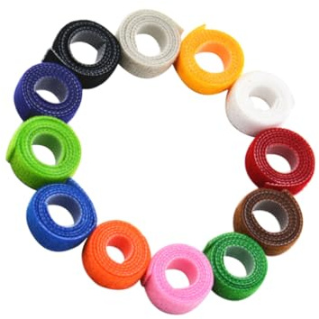 CVUTOVO 12 Stück Teiliges Verstellbares Hundehalsband aus Strapazierfähigem Nylon mit Bunten Farben und Weichem Material für Welpen und Katzen als Modisches Haustierzubehör