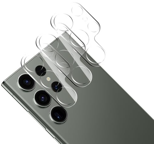 SUJASEN 3-Pack Camera Lens Protector for Samsung Galaxy S23 Ultra, 9H Tempered Glass, [Case-Friendly], [Anti-Scratch], [High Transparency], [Easy to apply]