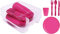 matrasa Campinggeschirr Picknick Geschirr Set für 6 Personen inkl Becher Teller Besteck pink