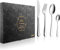 Velaze 24-Piece Silverware Flatware Cutlery Set, 18/10 Premium Stainless Steel Utensils Service for 6 Person Include Dinner Spoon, Dinner Fork,Mirror Polished Design
