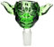 14mm Glass Bowl Green Head Smoking Bowl Slider Male for Glass Accessories (14mm Male)