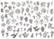 70Pcs/Set Silver Pendant Charms, Jewelry Making Charms Dragon Pattern Silver Metal Charms Pendants DIY for Necklace Bracelet Jewelry Making