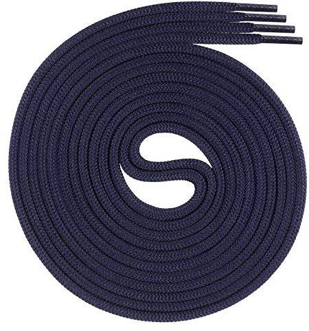 Swissly 1 Paar runde Schnürsenkel, Rundsenkel für Business- und Lederschuhe, reißfester Allroundsenkel, ø 3mm Farbe dunkelblau Länge 120cm