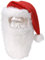 Weihnachtsmütze Nikolausmütze Santamütze mit Plüsch-Fellrand, ideal für Weihnachtsfeier, kuschelweich, unisex für Erwachsene (Rot mit weißem Bart)