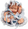 Trendario Babypuppe - Mini Spielzeugpuppe für Kinder - Puppe mit Stoffwindel Junge und Mädchen - Spielzeug Baby in Kugel (Junge)