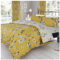 GAVENO CAVAILIA Reversible Birdie Blossom Duvet Cover, Easy Care Quilt Bed Set, Premium Quality, Ochre, Kingsize, Polycotton, King, 11582724