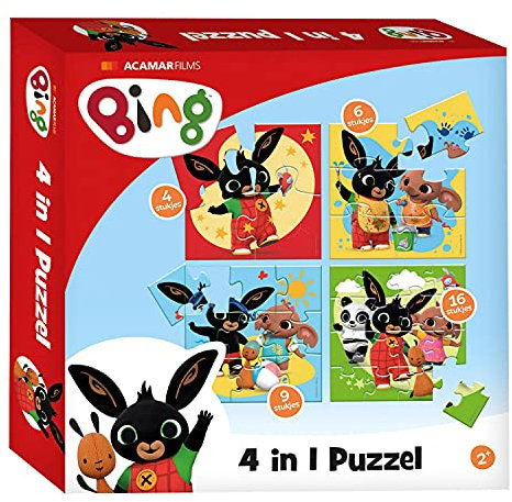 Bing - 4-in-1 Puzzles, Four Fun Puzzles at Different Levels - 1 Set