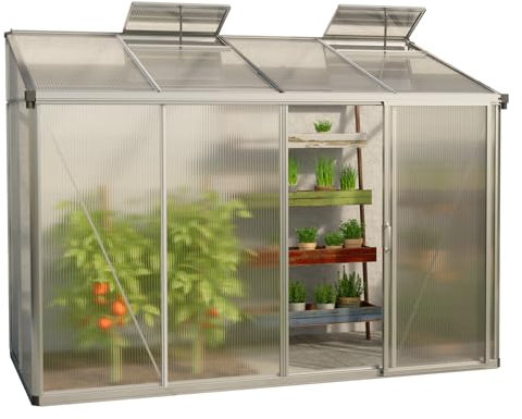 GFP Serre adossée 294 x 147 cm - Eden 24 - Panneaux en Polycarbonate 10 mm