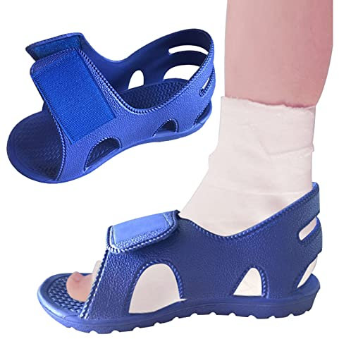Postoperative Rehabilitation Schuhe, Rund Toe Orthopädischer Stützschuh Für Mann Und Frau Mit Verstellbaren Trägern, Post Op Dekomprimierung Schuhe Für Gebrochene Zeh- / Fußfraktur,L