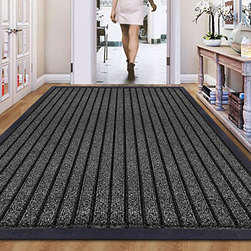 B&B Doormats - Outdoor Indoor Non Slip Entrance Rug, Indoor Floor Mat, Dirt Trapper Door Mat for Patio, Multi Purpose (120 x 150 cm - Kitchen Rug, Grey)