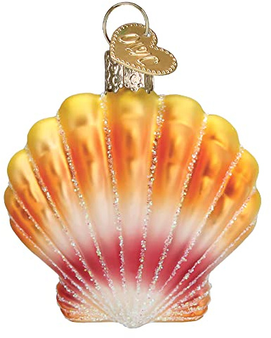 Old World Christmas Sunrise Shell Glass Blown Ornament for Christmas Tree