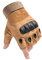 AXELENS Motorradhandschuhe Militär Taktische Fingerlose Halbfinger Handschuhe Herren fur Motorrad Rad Arbeit Anti-rutsch Outdoor Wattiert MTB Winddicht mit Knöchelschutz - BEIGE BRAUN M