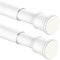 Bastone per Tenda da Doccia, Asta Tenda Doccia Robusta, Asta Telescopica Doccia Extra-lunga e Regolabile, Bastone per Tenda Estensibile, 50-80CM (2 Pezzi),Bianco Venwemong