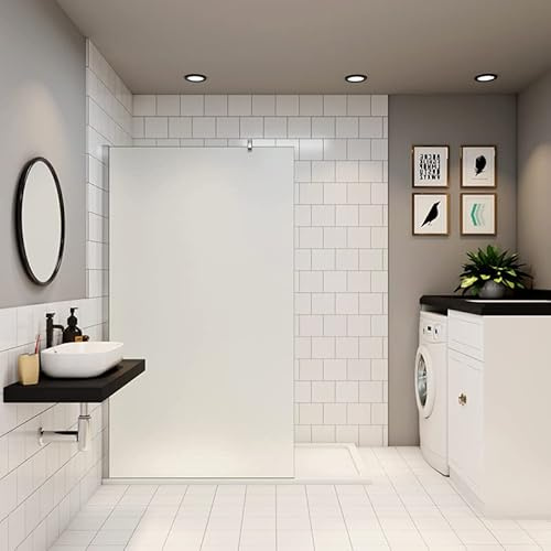 Aica Sanitär Walk in Glas Dusche 100cm Duschabtrennung 10mm Seitenwand mit Glasschutzfolie H200cm