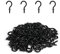 RELBRO 100 Stück kleine Schraubhaken, 1,27 cm schwarze Mini-Schmuckhaken, winzige Metallschrauben, Holzdecken-Wandhaken für Schmuck, Handwerk, Schlüssel, Kappen, Pflanzen, Lichterketten, Windspiel