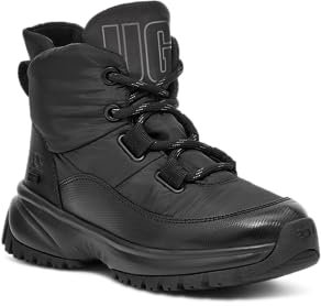UGG Women's Yose Puffer Lace Boot, Black, UK 4