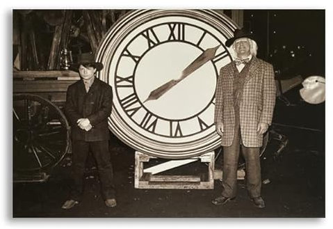 FAIRFOCUS Dekoration Wohnzimmer Modern Leinwandbilder Wohnzimmer Zurück in die Zukunft Poster, klassischer Film, alternativer Film, Retro-Foto, Vintage-Wandkunst, Leinwand, Gemälde, Heimdekoration