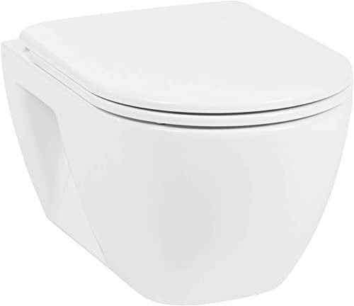 Ben Puro Hänge-WC mit Tiefspül Nanobeschichtung Tornado-Spülung inklusive Sitz Weiß - Wand-WC - Keramik