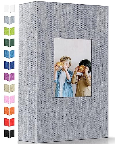 Artfeel Fotoalbum, 10 x 15 cm, mit 300 Taschen, Einsteck-Bilderalben, Leineneinband, Erinnerungsbuch mit Frontfenster, weiße Seite, vertikales Fotobuch für Hochzeit, Familie, Jahrestag, Baby, Urlaub