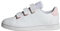 adidas Advantage Court Lifestyle Hook-and-Loop Shoes Chaussures de Tennis, Cloud White/Cloud White/Clear Pink, 34 EU