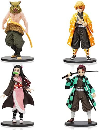 ZORTORZ Anime Action Figur 4 Stück, 15cm Manga Anime Figures, Anime Charakter Modell, Charaktere Statue Sammlerstücke, Figur Spielzeug für Kinder und Erwachsene