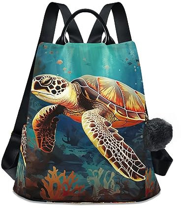 GAIREG Rucksack mit Eulen- und Blumenkranz, für Damen, Anti-Diebstahl, mit Reißverschluss, Tasche